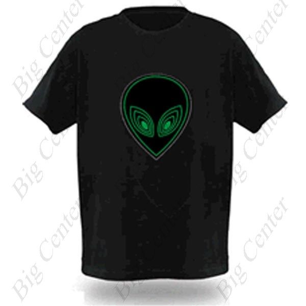 Som e Música Activated EL Visualizer Flashing T-shirt Dancer