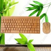 Todo Natural sem fio de bambu 88 teclas do teclado + mouse