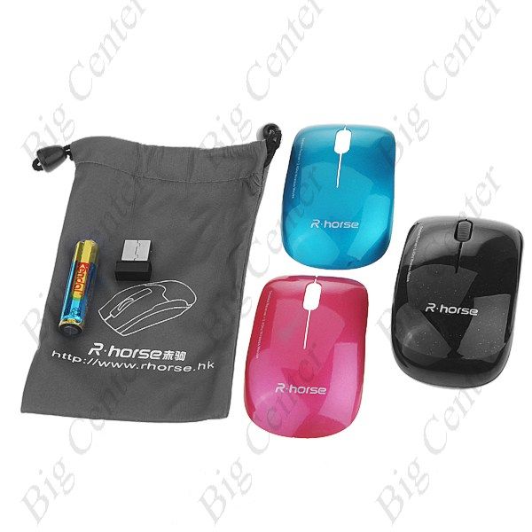 Mini 2.4GHz Wireless Optical Mouse com USB Receiver